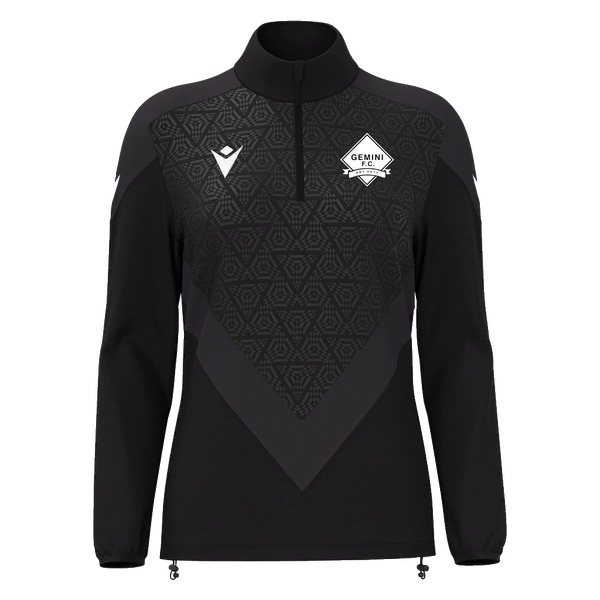 Gemini FC - ANORA WMN 1/4 ZIP TOP BLK/DGRY