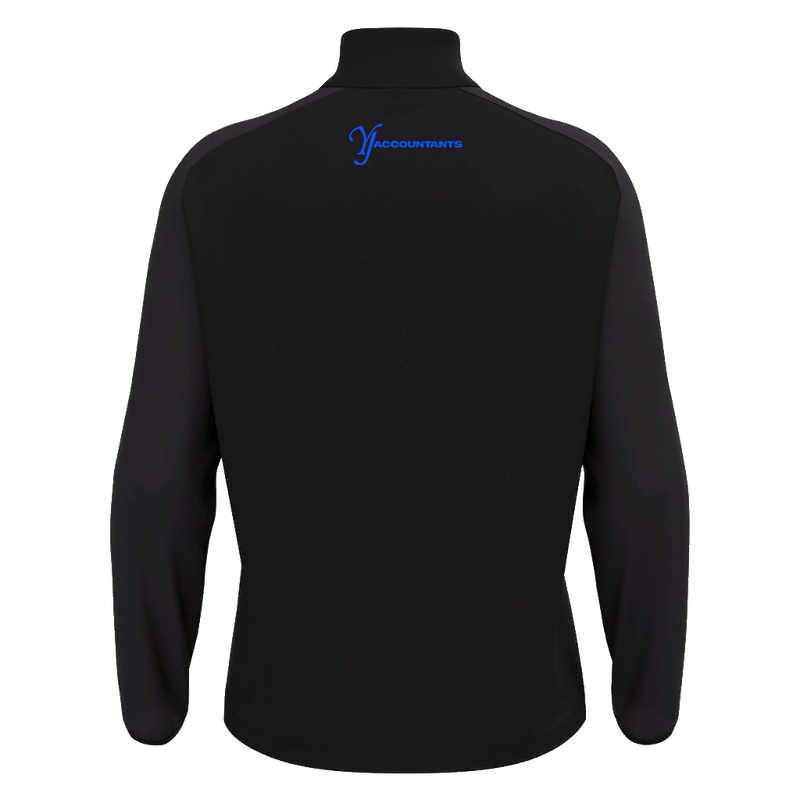 United Aces CC - ISEL 1/4 ZIP TOP BLK/DGRY