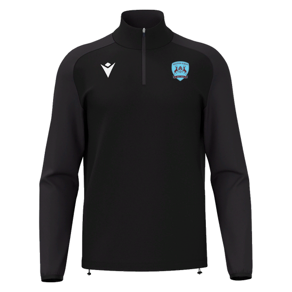 Beeston Albions FC - ISEN 1/4 ZIP TOP BLK/BLK