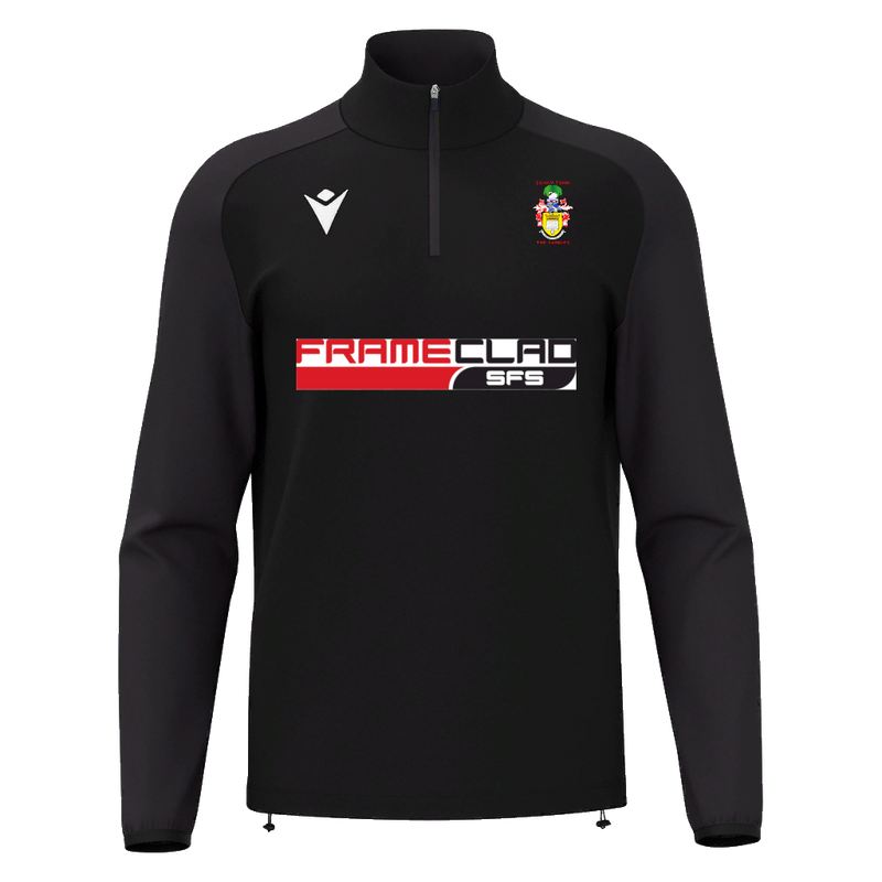 Egham Town FC - ISEN 1/4 ZIP TOP BLK/BLK