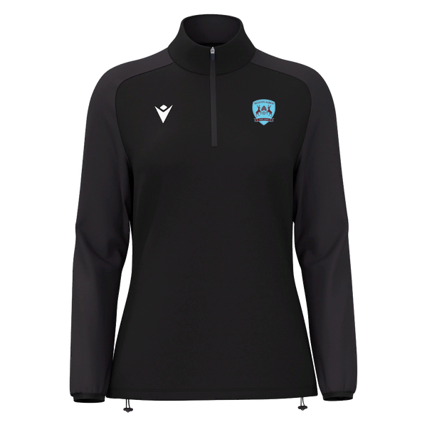 Beeston Albions FC - LENA WMN 1/4 ZIP TOP BLK/DGRY