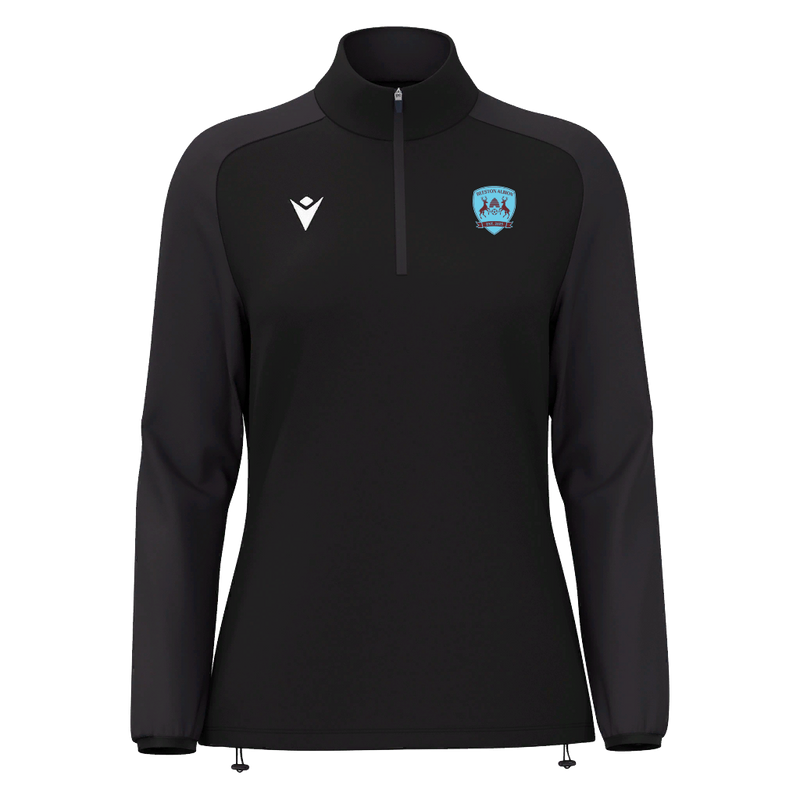 Beeston Albions FC - LENA WMN 1/4 ZIP TOP BLK/DGRY