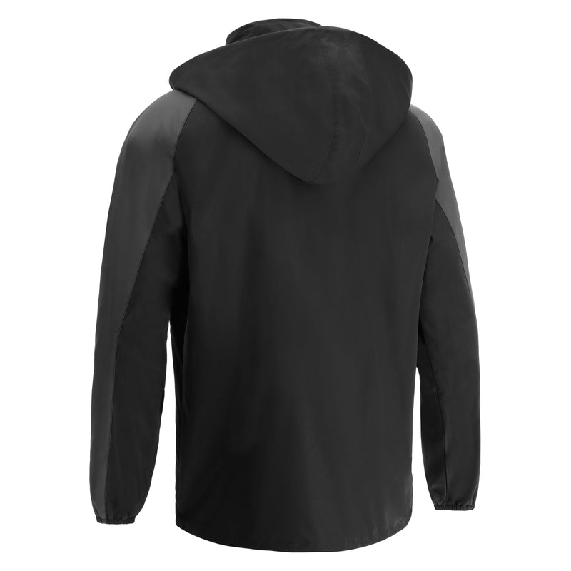 Holland Sports FC - ELBRUS FULL LENGTH ZIP RAINJACKET BLK/DGRY