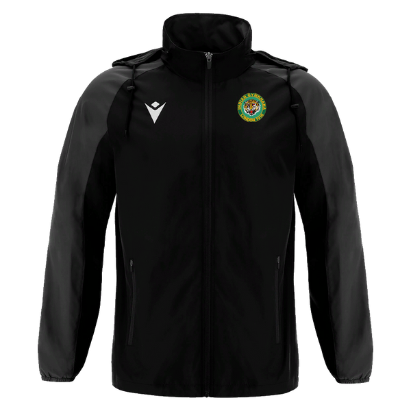 Indian Gymkhana London - ELBRUS FULL LENGTH ZIP RAINJACKET BLK/DGRY