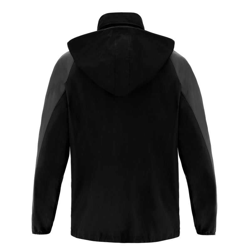 Holland Sports FC - ELBRUS FULL LENGTH ZIP RAINJACKET BLK/DGRY