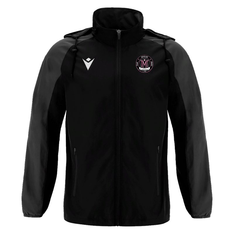 TMT Sports Coaching - ELBRUS FULL LENGTH ZIP RAINJACKET BLK/DGRY