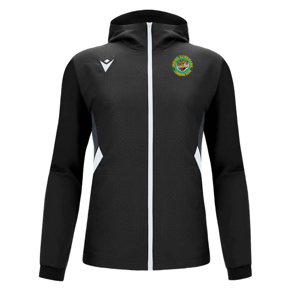 Indian Gymkhana London - TIAMAT FULL ZIP MICRO HOODY TOP BLK/WHT