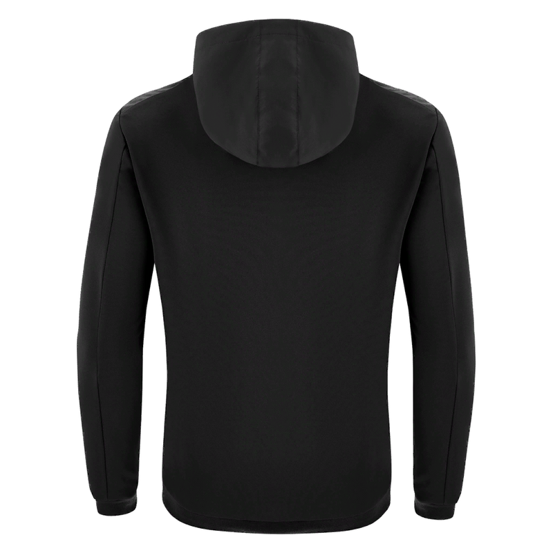 Indian Gymkhana London - TIAMAT FULL ZIP MICRO HOODY TOP BLK/WHT