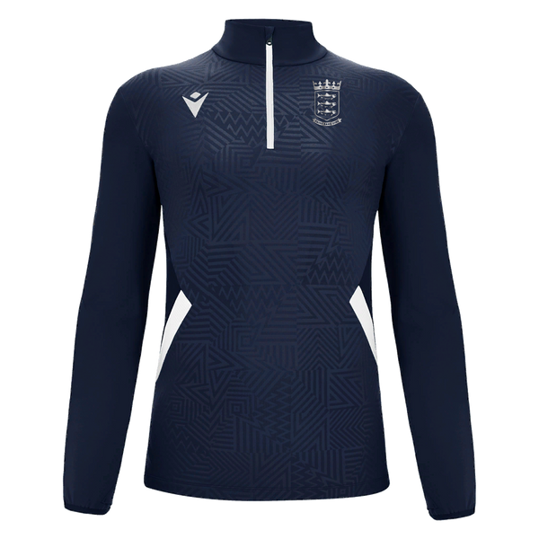 Tiffin School - FRASER 1/4 ZIP TOP NAV/WHT