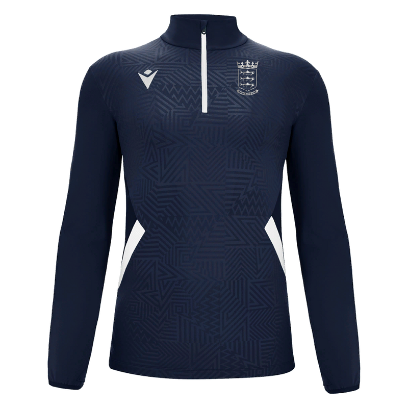 Tiffin School - FRASER 1/4 ZIP TOP NAV/WHT