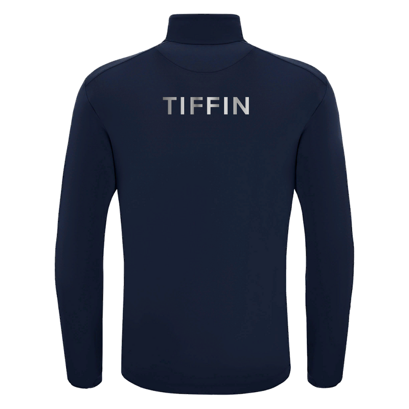 Tiffin School - FRASER 1/4 ZIP TOP NAV/WHT