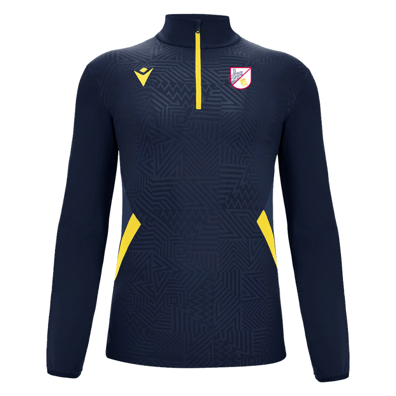 Plympton CC - FRASER 1/4 ZIP TOP NAV/YEL