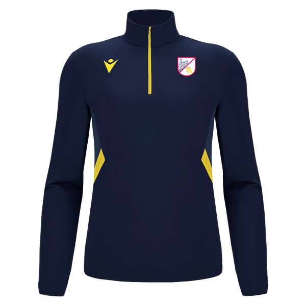 Plympton CC - PIAVE 1/4 ZIP TOP NAV/YEL